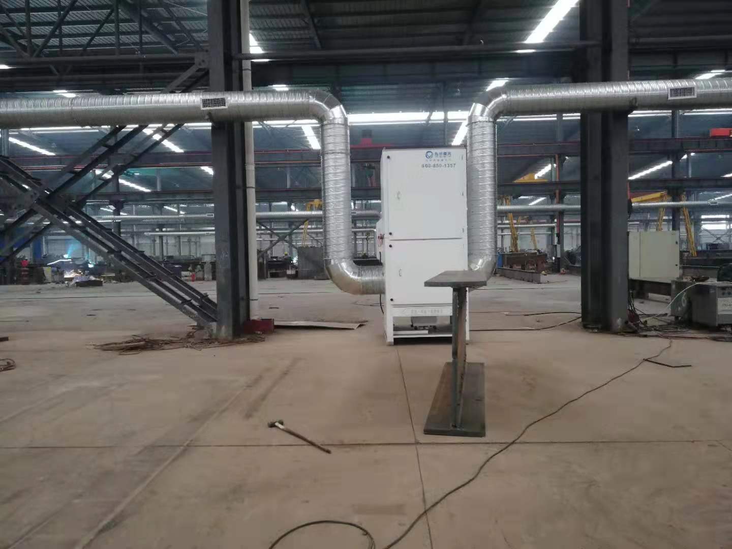 河南蜜桃av嫩草影院環（huán）保焊接（jiē）車間整體除塵係統（tǒng）-對吸式自循環係統(圖2)